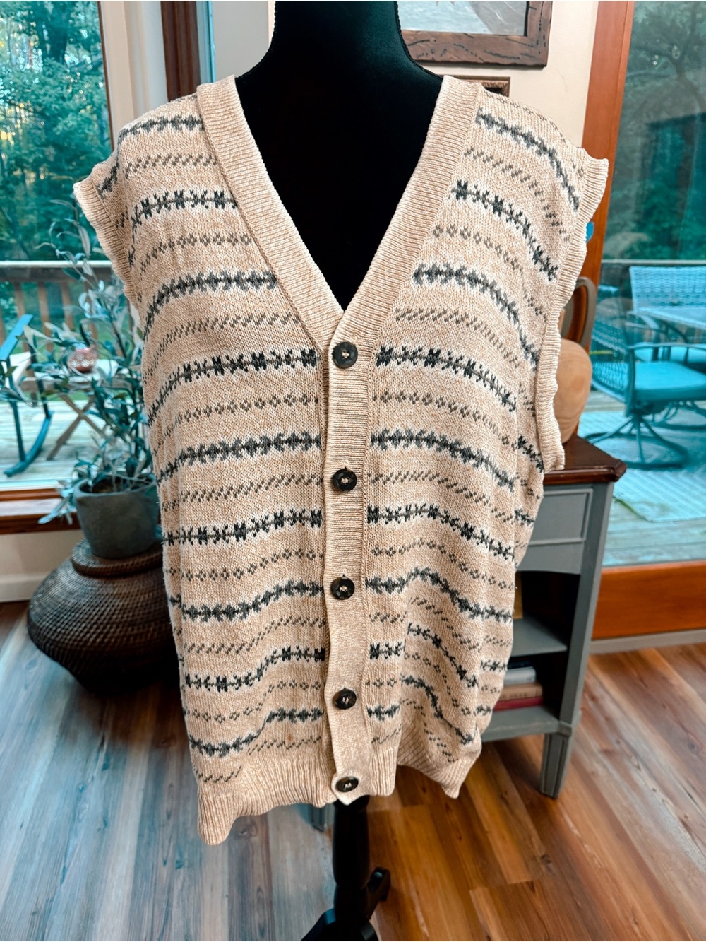 Eddie Bauer sweater vest.